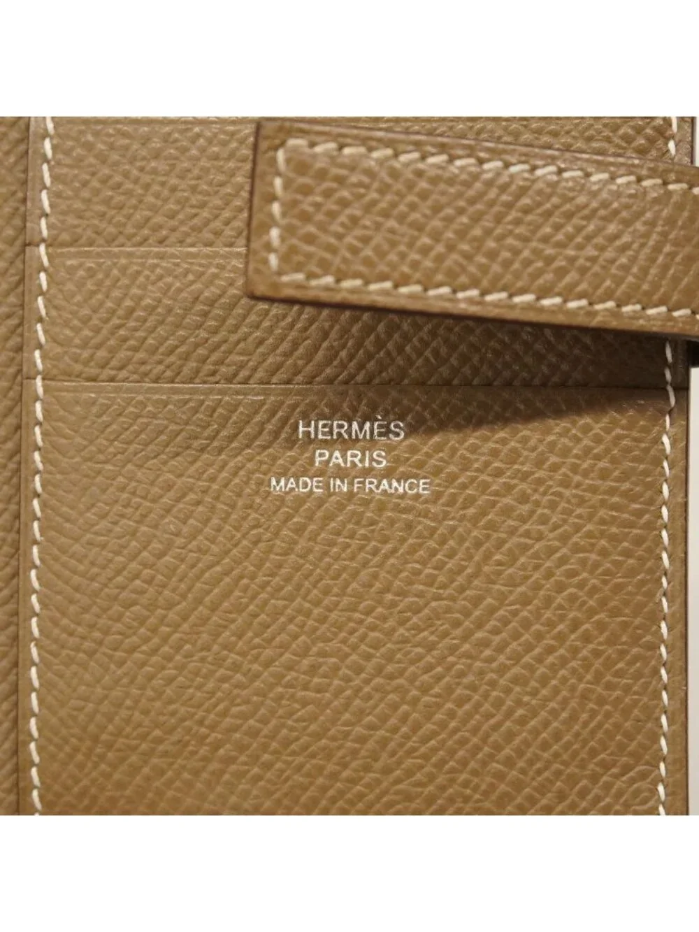 Hermes Wallet Passant Compact Veau Epsom Etoupe Silver